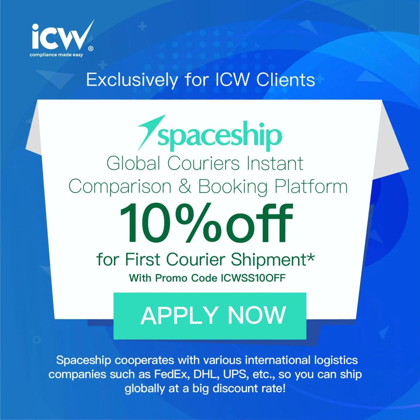 ICW x Spaceship – Global Shipment Discount