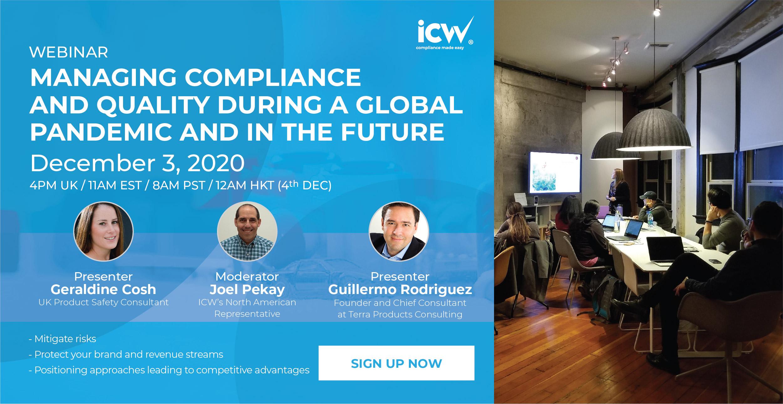 Managing Compliance and Quality During a Global Pandemic and in the Future - ICW