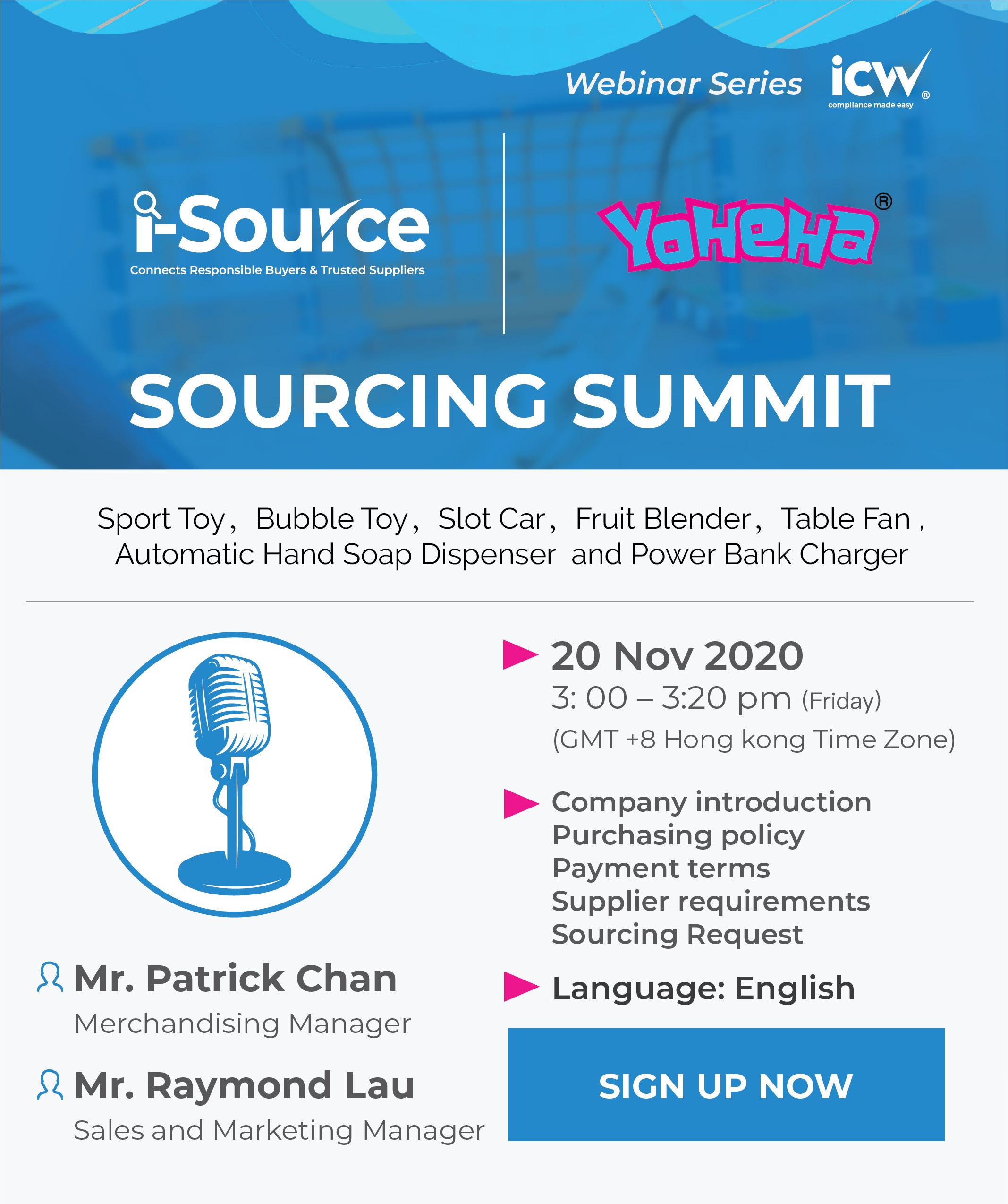 iSource x YOHEHA Sourcing Summit Webinar - ICW