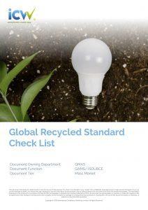 Global Recycled Standard Check List - ICW