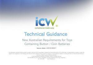New Australian Requirements for Toys Containing Button or coin batteries - ICW